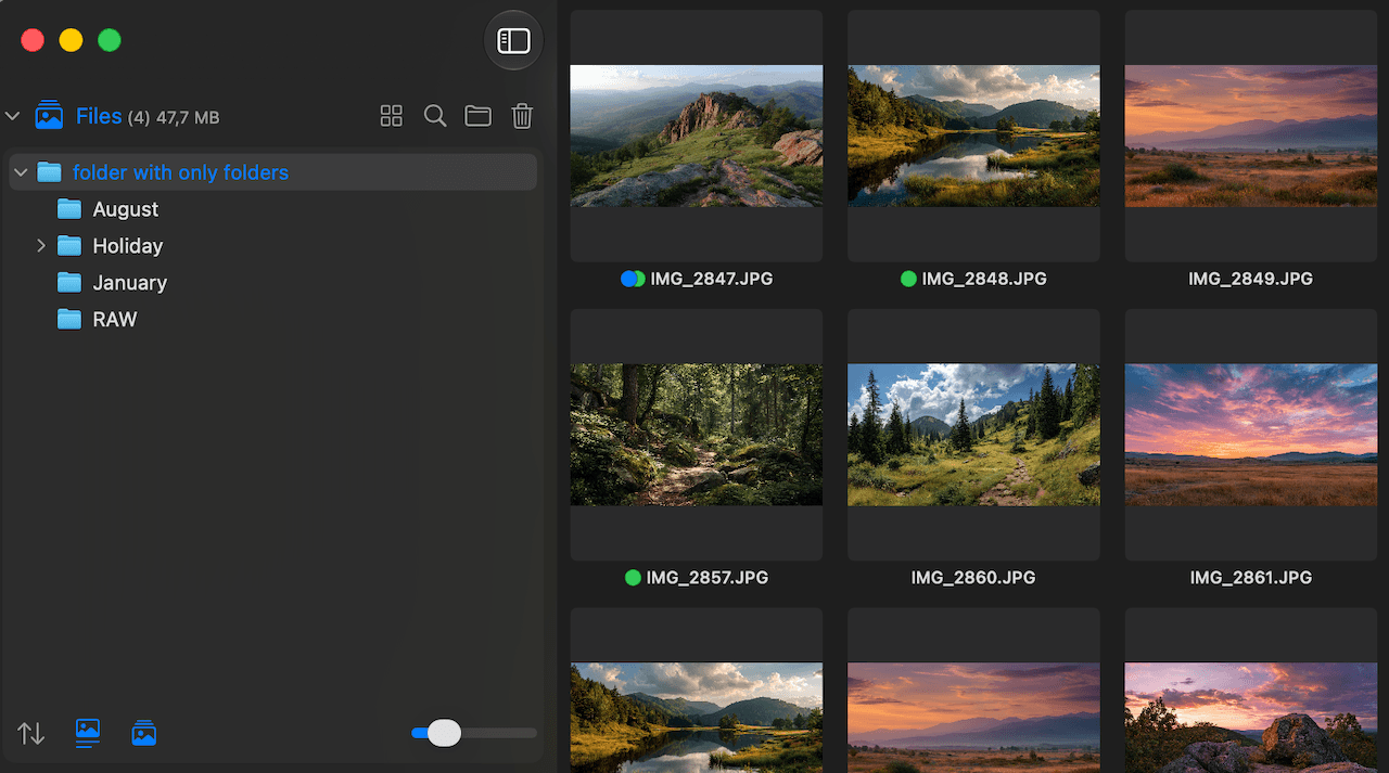 Show all images from subfolders: the new option in Phiewer 7