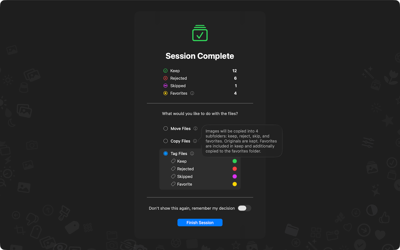 Phiewer Select - Session abschließen